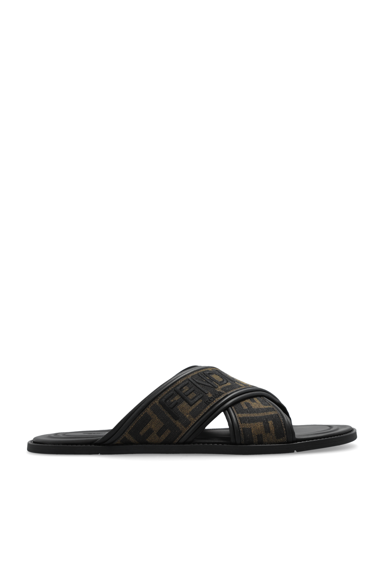 Fendi logo best sale velvet slides